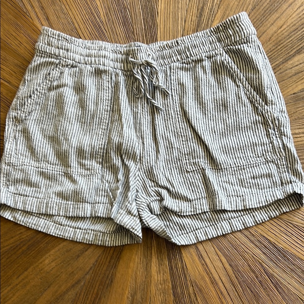 J. Crew Striped Black and White Women's Cargo Shorts